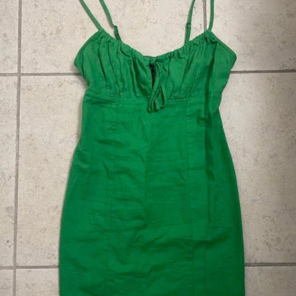 Wild Fable Women's Linen Blend Green Dress Small NWOT